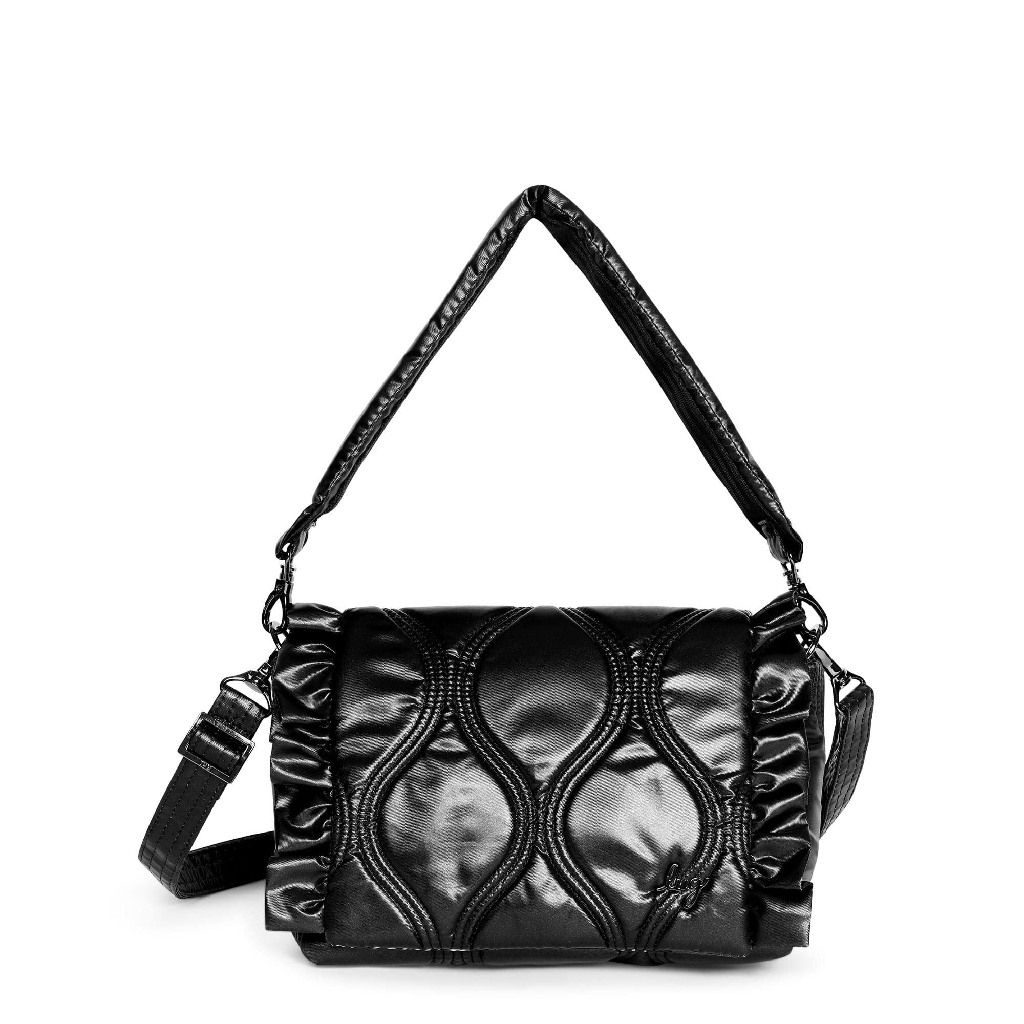 2135 Conga Shoulder Bag, Metallic Black